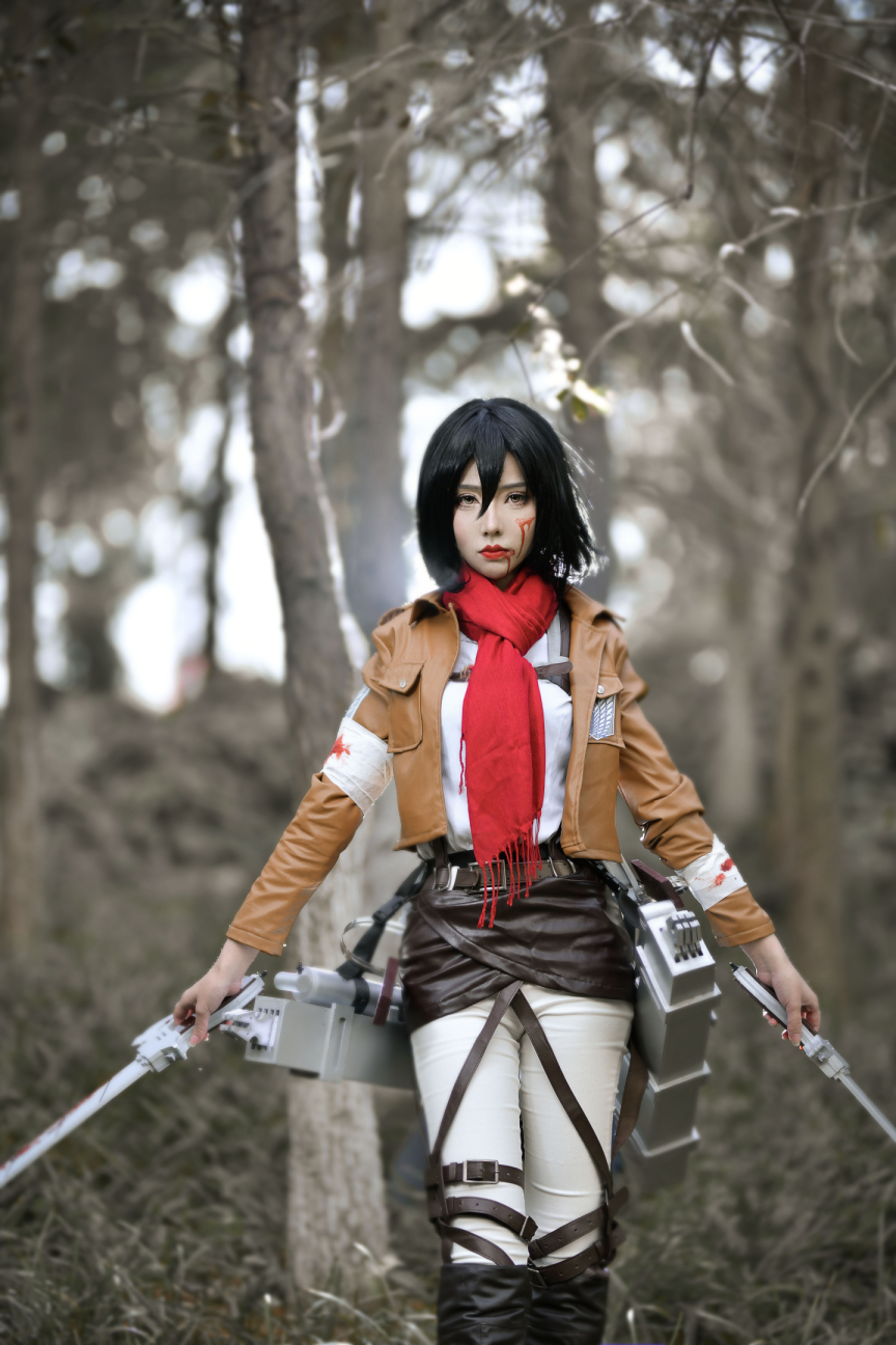 进击的巨人 三笠cosplay 最新最热Cosplay旗袍丝袜诱惑美女古装套图