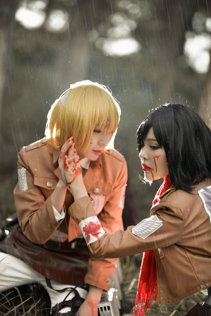 进击的巨人 三笠cosplay 最新最热Cosplay旗袍丝袜诱惑美女古装套图
